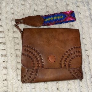 Beautiful leather clutch from MEXICO